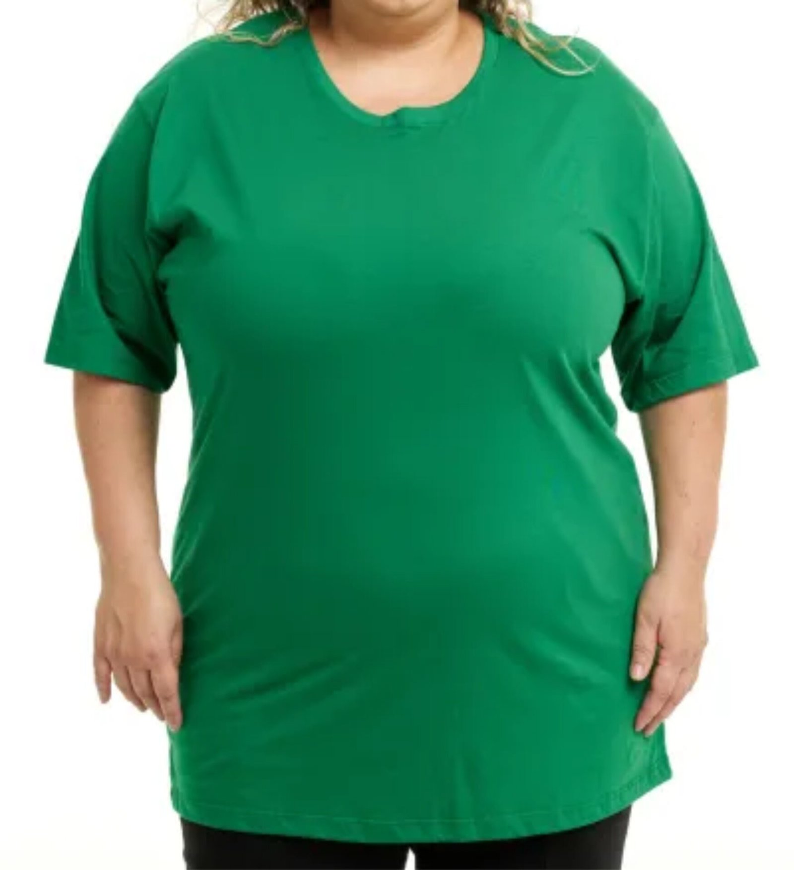 Camiseta Verde, Extra Grande, 100% Algodão, Fio 30.1 Penteado - Imagem 1
