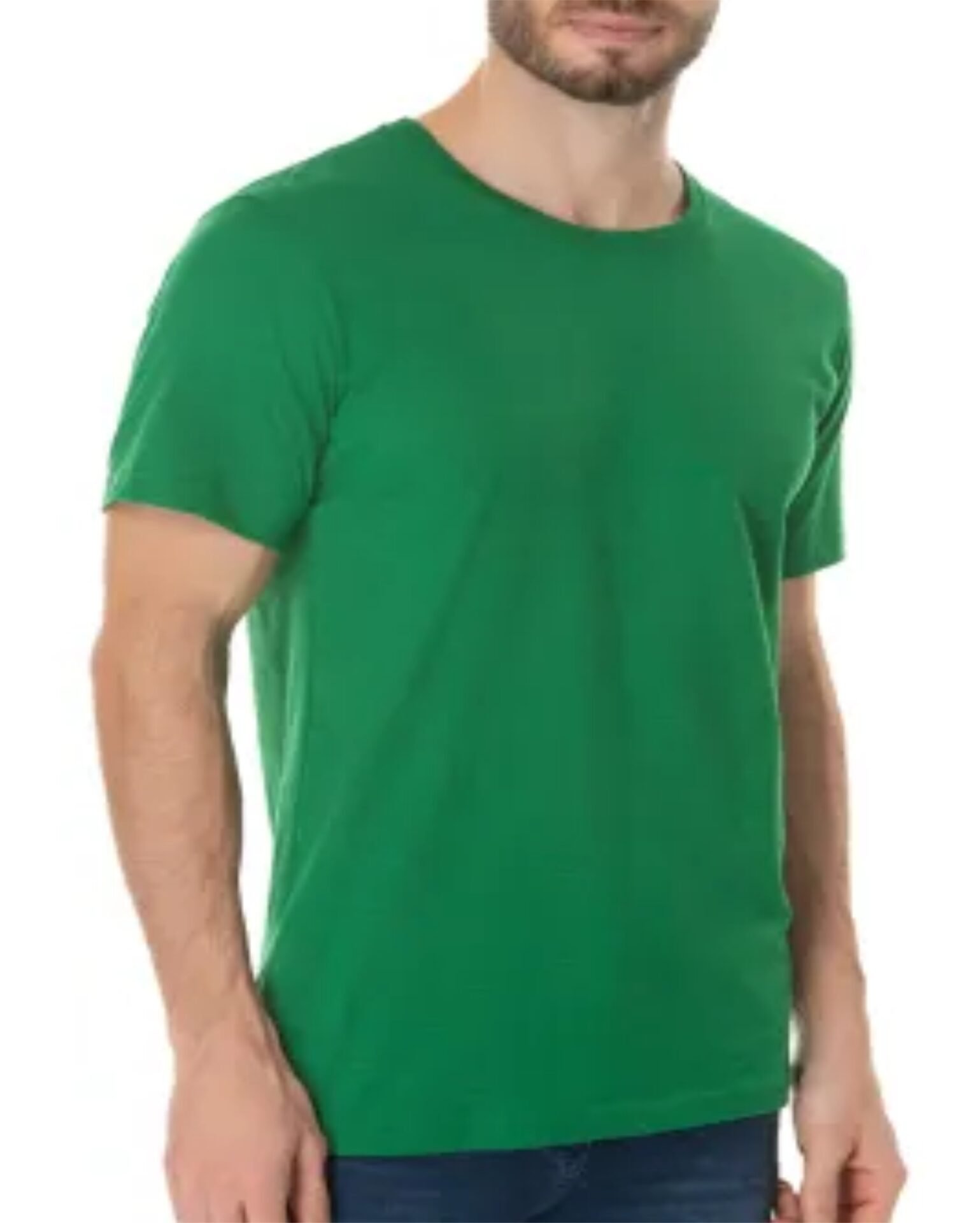 Camiseta Verde, 100% Algodão, Fio 30.1 Penteado - Imagem 1