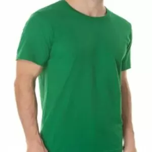 Camiseta Verde, 100% Algodão, Fio 30.1 Penteado