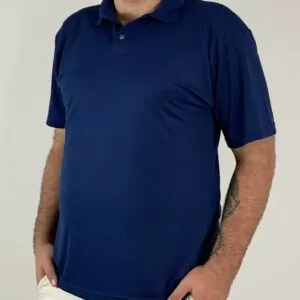 Camiseta Polo Azul Marinho, Poliviscose